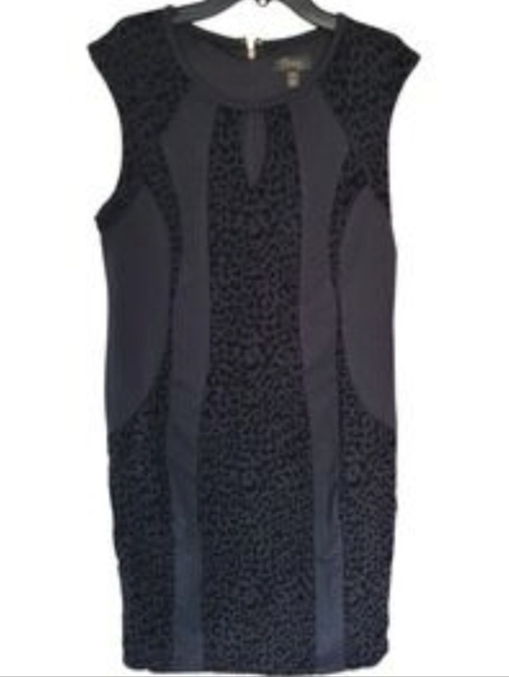 Thalia Sodi Black Leopard Print Midi Dress